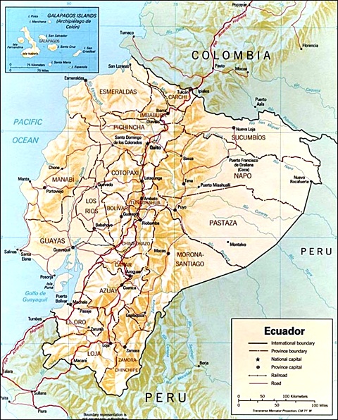 cartina ecuador 